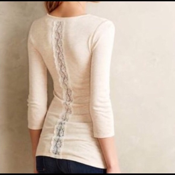 Anthropologie Tops - Anthro Eloise Lace Back Top